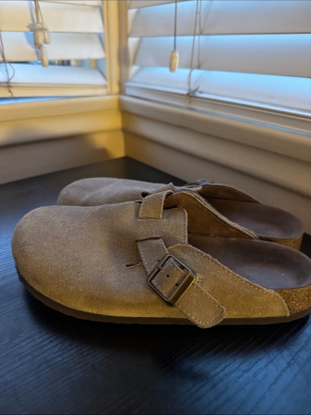Sonoma Goods Suede Slip-On Clog with Buckle - Taupe